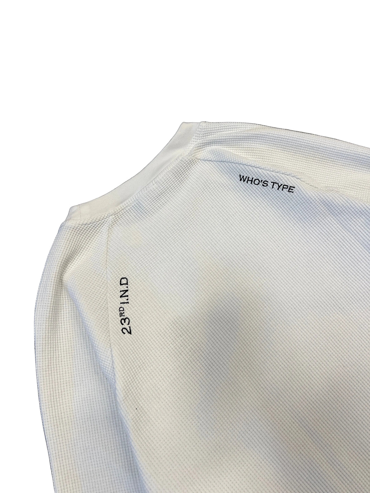WHITE WAFFLE LONGSLEEVE