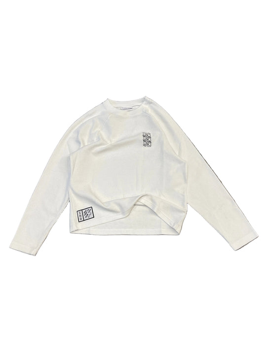 WHITE WAFFLE LONGSLEEVE