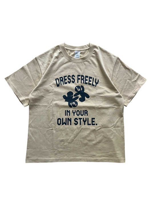 T-SHIRT SLOGAN BEIGE