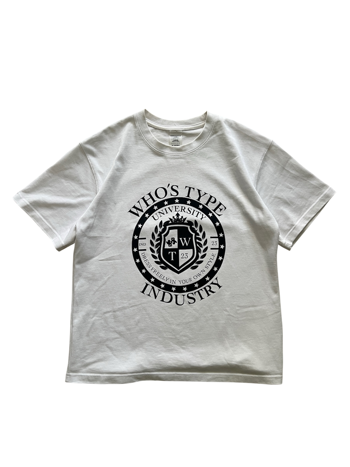 T-SHIRT UNIVERSITAIRE BLANC