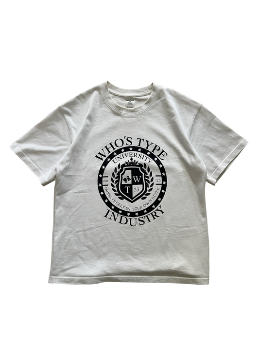T-SHIRT UNIVERSITAIRE BLANC
