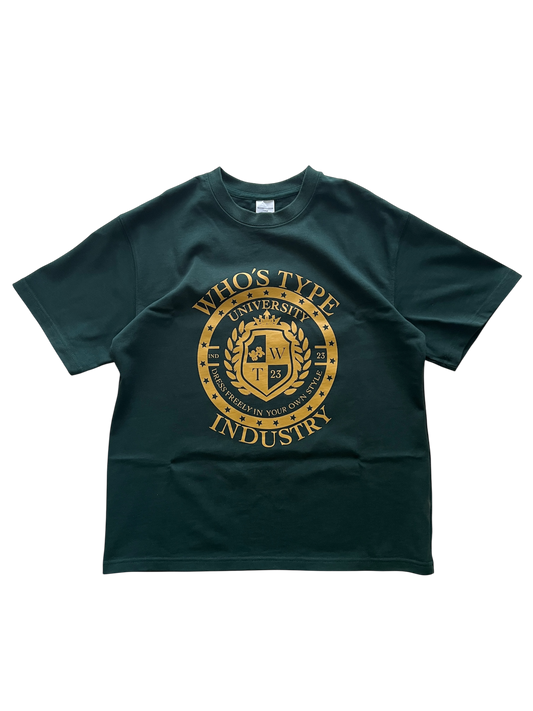 T-SHIRT UNIVERSITAIRE VERT