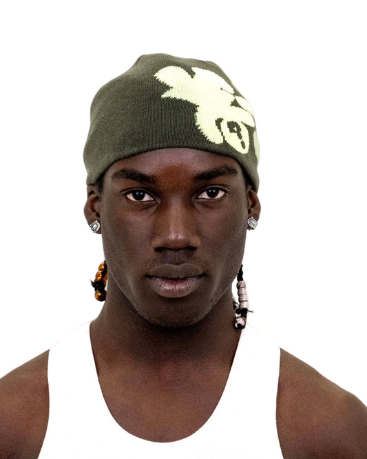GREEN LOGO BEANIES