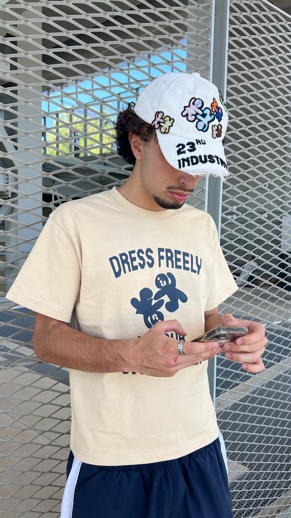 T-SHIRT SLOGAN BEIGE
